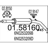 Silencieux intermédiaire MTS - 01.58160