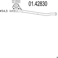 Tuyau d'échappement MTS - 01.42830