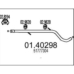 Raccord De Tuyau (système D'échappement) MTS 02.8283 | MonPetitMécano