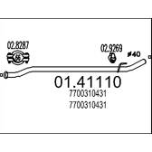 Tuyau échappement MTS - 01.41110