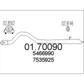 Tuyau échappement MTS - 01.70090