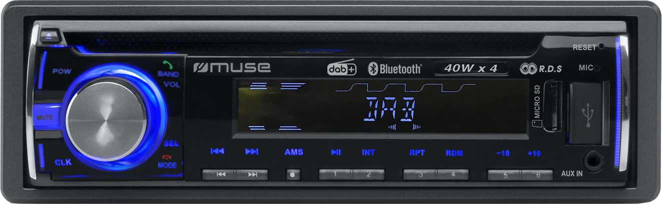 CD/DAB+/USB/Bluetooth car radio - MUSE M-1229 DAB