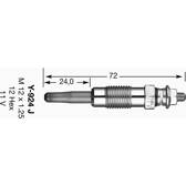 Bougie de préchauffage (à l'unité) NGK - 7906