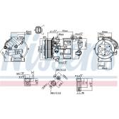 Compresor, aire acondicionado NISSENS - 890210