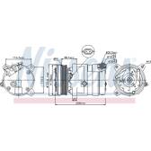 Compresor, aire acondicionado NISSENS - 89058