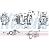 Compresor, aire acondicionado NISSENS - 890606
