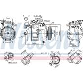Compresseur climatisation NISSENS - 89116