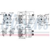 Compresseur climatisation NISSENS - 89321
