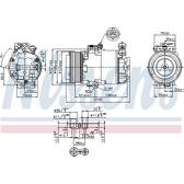 Compresseur climatisation NISSENS - 89322