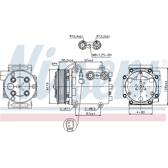 Compresseur climatisation NISSENS - 89551
