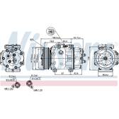Compressor, air conditioning NISSENS - 89143