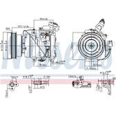 Compressor, air conditioning NISSENS - 89576