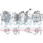 Compressor, airconditioning NISSENS - 890666