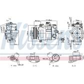 Compressor, airconditioning NISSENS - 89415