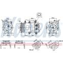 Compressor, ar condicionado NISSENS - 890655