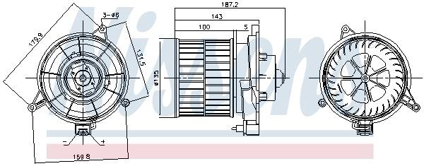 Electric Motor, interior blower
