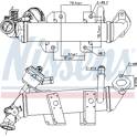 Elemento enfriador, reciclaje gases escape NISSENS - 989287