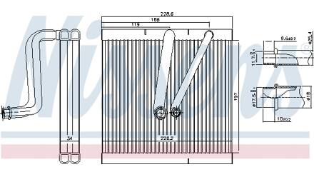 Evaporateur de climatisation NISSENS 92321