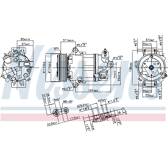 Kompressor, Klimaanlage NISSENS - 890056