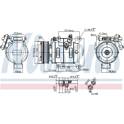 Kompressor, Klimaanlage NISSENS - 890614