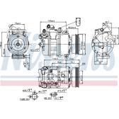 Kompressor, Klimaanlage NISSENS - 89073