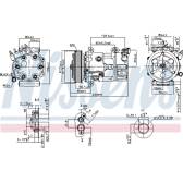 Kompressor, Klimaanlage NISSENS - 890743