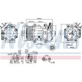 Kompressor, Klimaanlage NISSENS - 89076