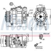 Kompressor, Klimaanlage NISSENS - 89090
