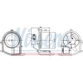 Pulseur d'air, ventilation habitacle NISSENS - 87047