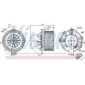 Pulseur d'air, ventilation habitacle NISSENS - 87106
