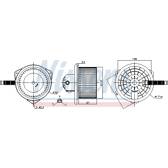 Pulseur d'air, ventilation habitacle NISSENS - 87142