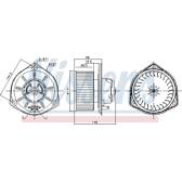 Pulseur d'air, ventilation habitacle NISSENS - 87168