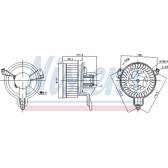 Pulseur d'air, ventilation habitacle NISSENS - 87259