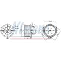 Pulseur d'air, ventilation habitacle NISSENS - 87538
