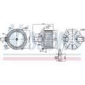 Pulseur d'air, ventilation habitacle NISSENS - 87548
