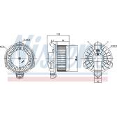 Pulseur d'air, ventilation habitacle NISSENS - 87723