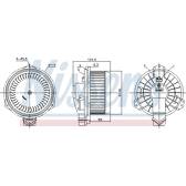 Pulseur d'air, ventilation habitacle NISSENS - 87724