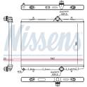 Radiador, refrigeración del motor NISSENS - 690294