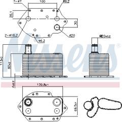 Radiateur d'huile NISSENS - 90905