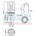 Sensor, kylmedelstemperatur NISSENS - 207020