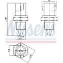 Sensor, temperatura del refrigerante NISSENS - 207012