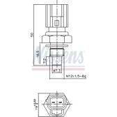 Sensor, temperatura del refrigerante NISSENS - 207043