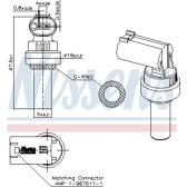 Sensor, temperatura del refrigerante NISSENS - 207046