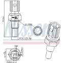Sensor, temperatura del refrigerante NISSENS - 207071