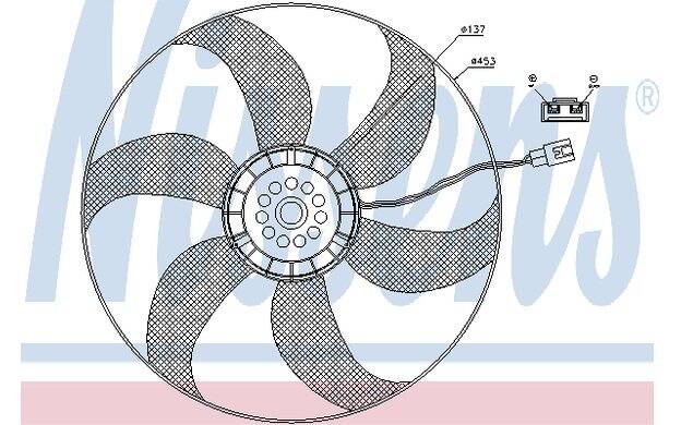 Ventilador, condensador del aire acondicionado NISSENS 85403 Ventilador, condensador del aire acondicionado NISSENS 85403