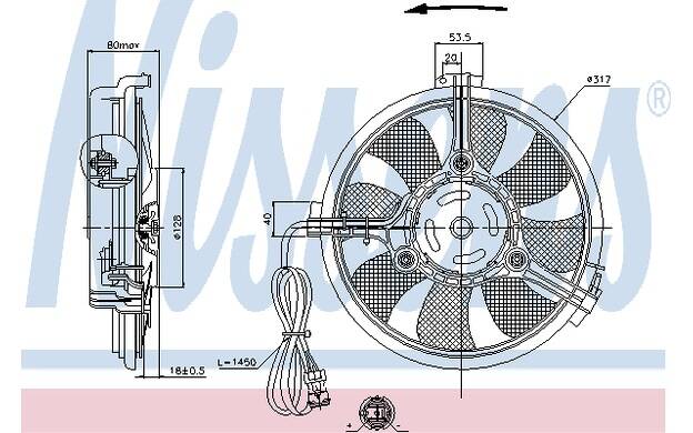 Ventilador, condensador del aire acondicionado NISSENS 85519 Ventilador, condensador del aire acondicionado NISSENS 85403