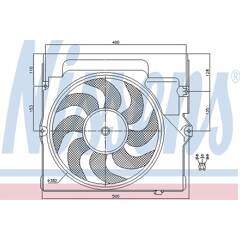 Ventilador, condensador del aire acondicionado NISSENS Ventilador, condensador del aire acondicionado NISSENS 85403