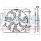 Ventilador, refrigeración del motor NISSENS - 85946