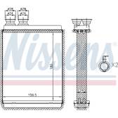 Wärmetauscher, Innenraumheizung NISSENS - 72986