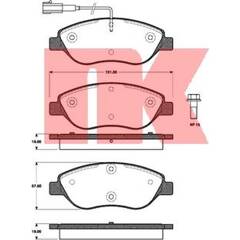 192 KIT PASTIGLIE FRENO POSTERIORE BREMBO FIAT STILO 1.9 D MTJ KW:88 2005/>2006